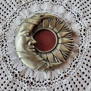 Gold Sun and Moon Picture Frame